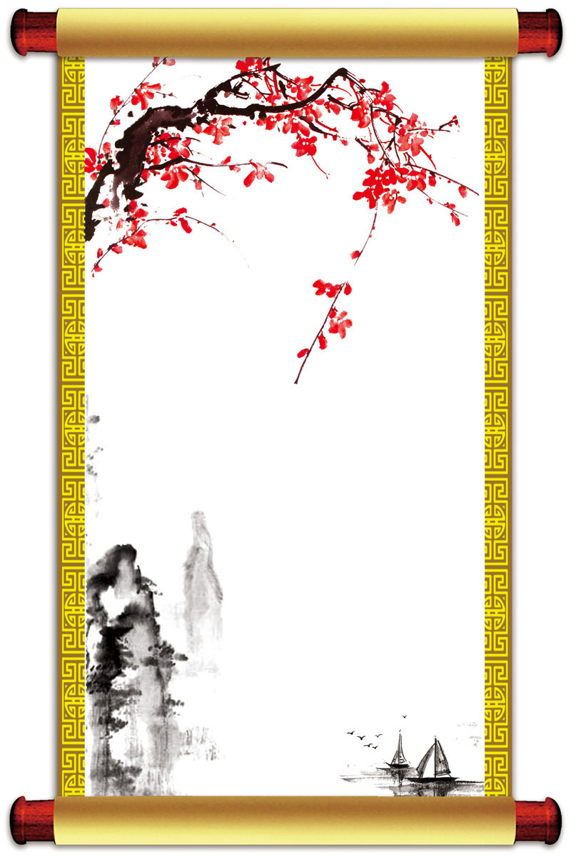 739海报印制展板写真喷绘贴纸89梅花挂画背景图片贴纸海报