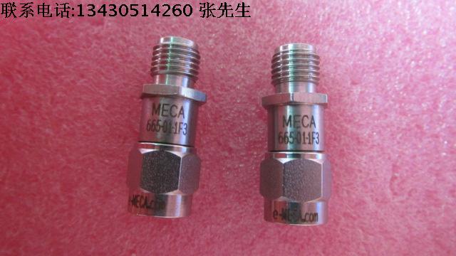 美国MECA进口 665-01-1F3 1dB DC-18GHz 2W SMA RF 射频微波同轴固定衰减器 质量包好，包能用 可提供详细测试图 成色好 名 称：同轴固定衰减器 品 牌：MECA 型 号：665-01-1F3