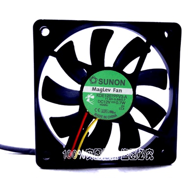 原装SUNON建准 7CM 12V 0.7W 7010磁悬浮风扇KDE1207PFV3-A超薄