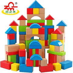 Chiao gỗ cổ điển 100 50 Cầu vồng Blocks thùng giấy gỗ mầm non khối xây dựng giáo dục đống