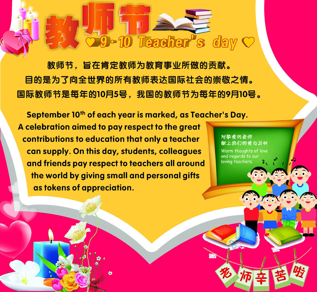 727海报印制展板写真喷绘贴纸406学校文化墙中英语节日介绍