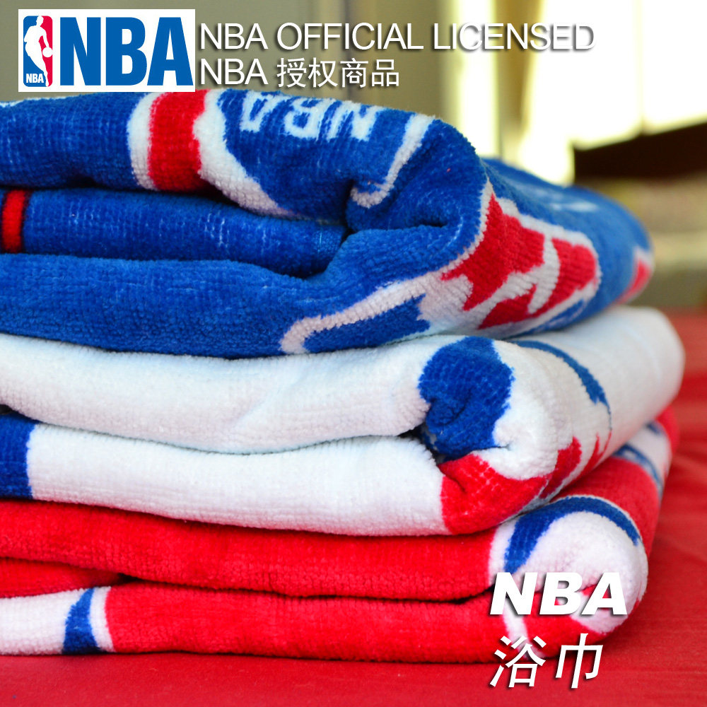 官方授权正品NBA印花浴巾篮球瑜伽健身运动纯棉割绒柔软吸汗男女