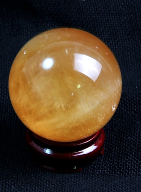 厂家直销天然黄水晶球 原石黄色水晶球摆件 厨房西北角玄关财富石