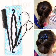 Know Connie hair salon hair suits wearing pins ball head braided hair bud head tools