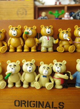 散货 泰迪熊 小贱熊 捣蛋熊 可爱粗眉毛熊 动物手办公仔玩具摆件