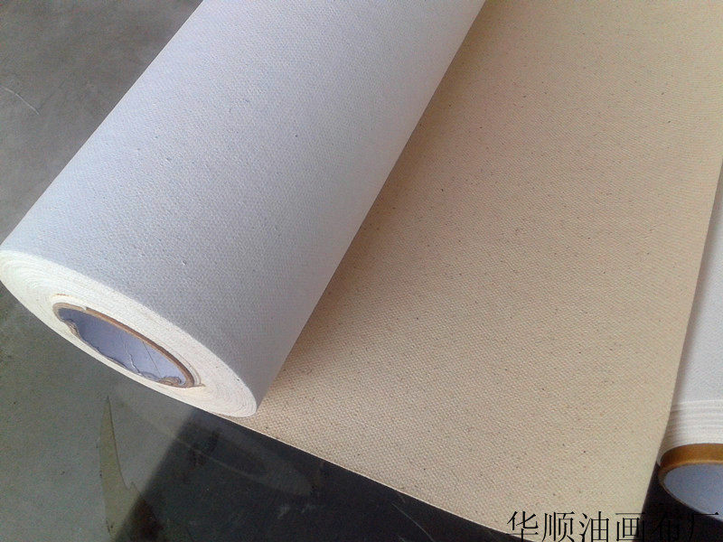 厂家防水棉质油画布打印喷绘纯棉复制装裱商业广告展示白底涤棉布