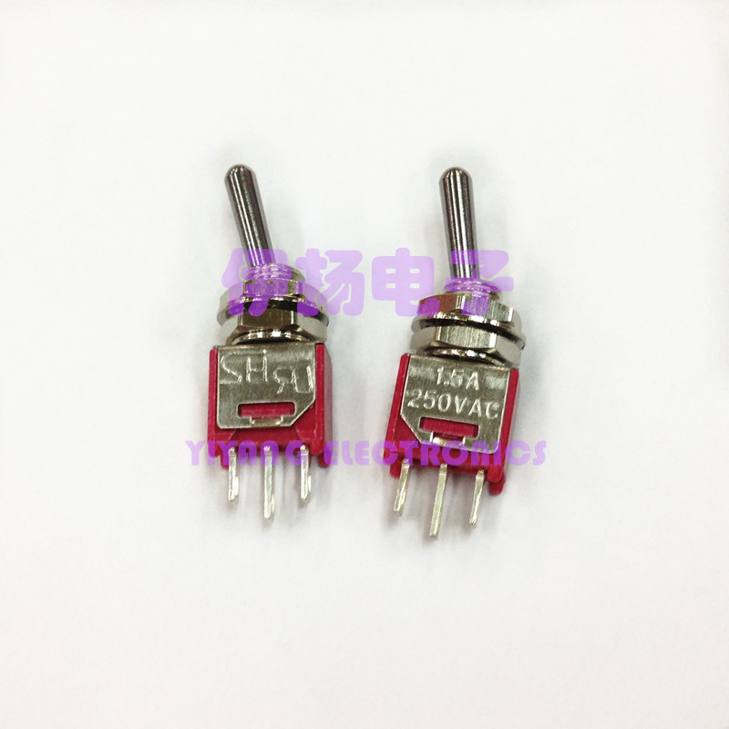 SH SALECOM台湾兴瀚进口钮子开关 TS-4 5MM安装孔3脚2档 TS40-T