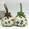 summer lovely Mini Drawstring Bundle pocket Fabric art coin purse Hand carry trumpet Portable canvas portable Bag