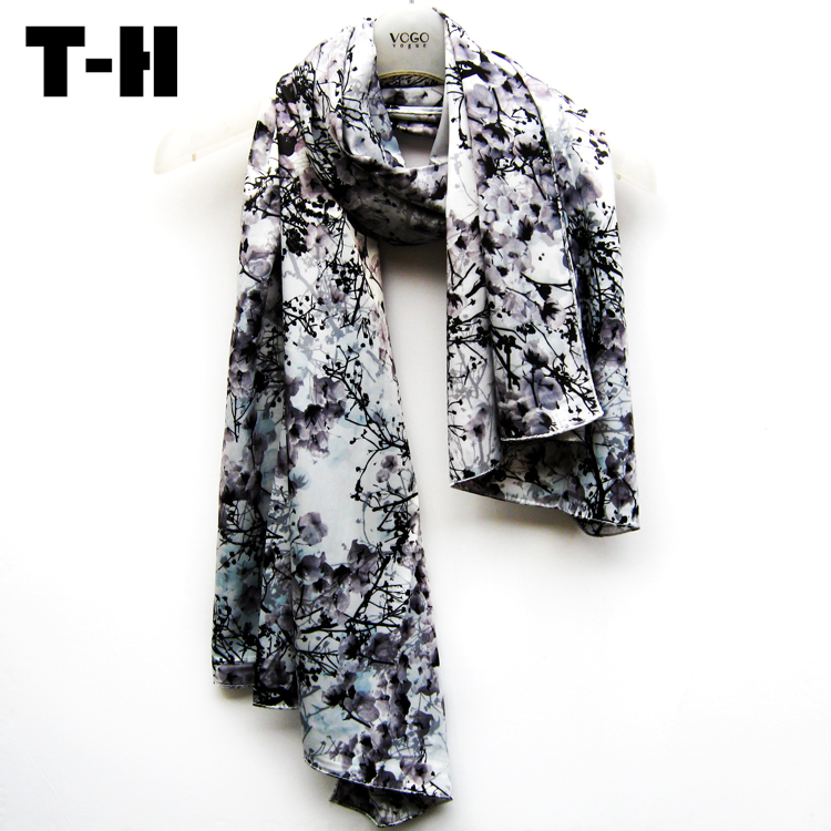 春季新款男士围巾围脖男式寒梅