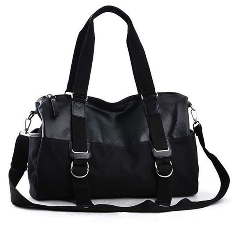 Trend travel bag leisure shoulder bag mens canvas bag Japanese and Korean version Messenger Bag Travel Backpack business handbag