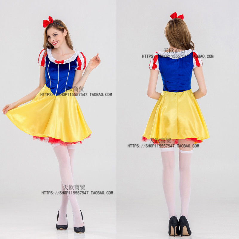 新款万圣节表演服仙女白雪公主裙贝尔灰姑娘皇后服装成人cos派对
