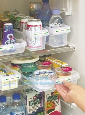日本进口Sanada冰箱收纳盒抽屉食品饮料整理筐瓶罐冷藏酸奶存放盘
