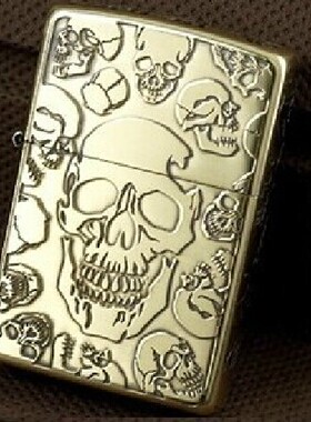 ZIPPO原装正品打火机 黄铜五面精雕 魔鬼骷髅动员 专柜正版 限量