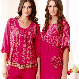 专柜正品 清仓女士春夏针织纯棉家居服睡裙Z2184 芬腾睡衣断码