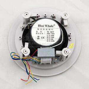 20W同轴吸顶扬声器 天花吊顶喇叭 定压大功率吸顶喇叭