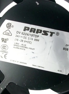 DV6224/19TDP EBM-PAPST 172*152*50.8MM 24V 89W 3.7A