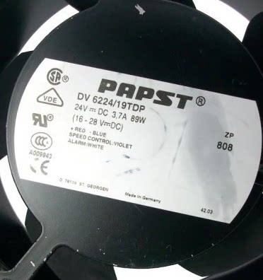 DV6224/19TDP EBM-PAPST 172*152*50.8MM 24V 89W 3.7A