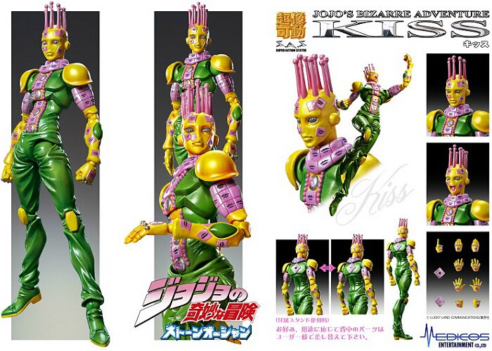 热血玩具模型手办 jojo 奇妙冒险 medicos 超像可动 kiss 亲吻