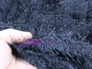 服装DIY布料 纯黑色马拉松毛绒布烟花绒 秋冬季背心外套裙子面料