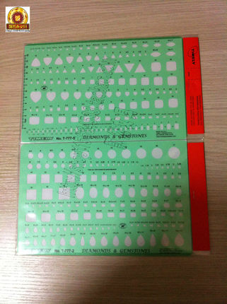 777A绘图模板尺子美国进口泰米TIMELY钻石珠宝首饰设计手绘工具尺