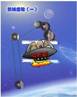 齿轮传动原理 高端墙面游戏操作板 幼儿园小学科学大板 机械齿轮A