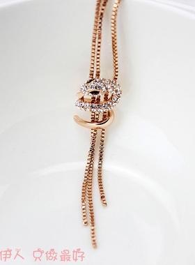 玫瑰金色ol风小项链