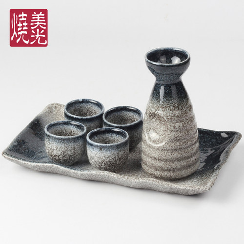 日式粗陶清酒壶酒杯韩式日本料理