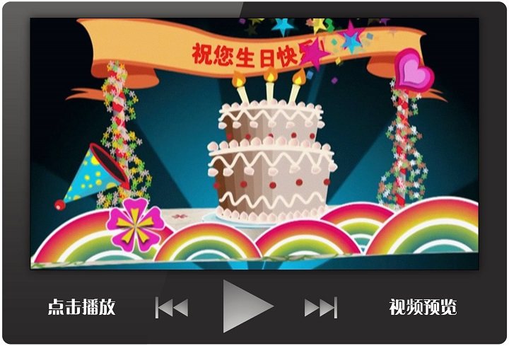 生日ppt模板03;动态相册;动态片头;纪念册;贺岁