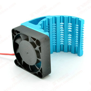 散热片1/8大脚车4274马达散热器/带风扇散热片散热风扇 直径42mm