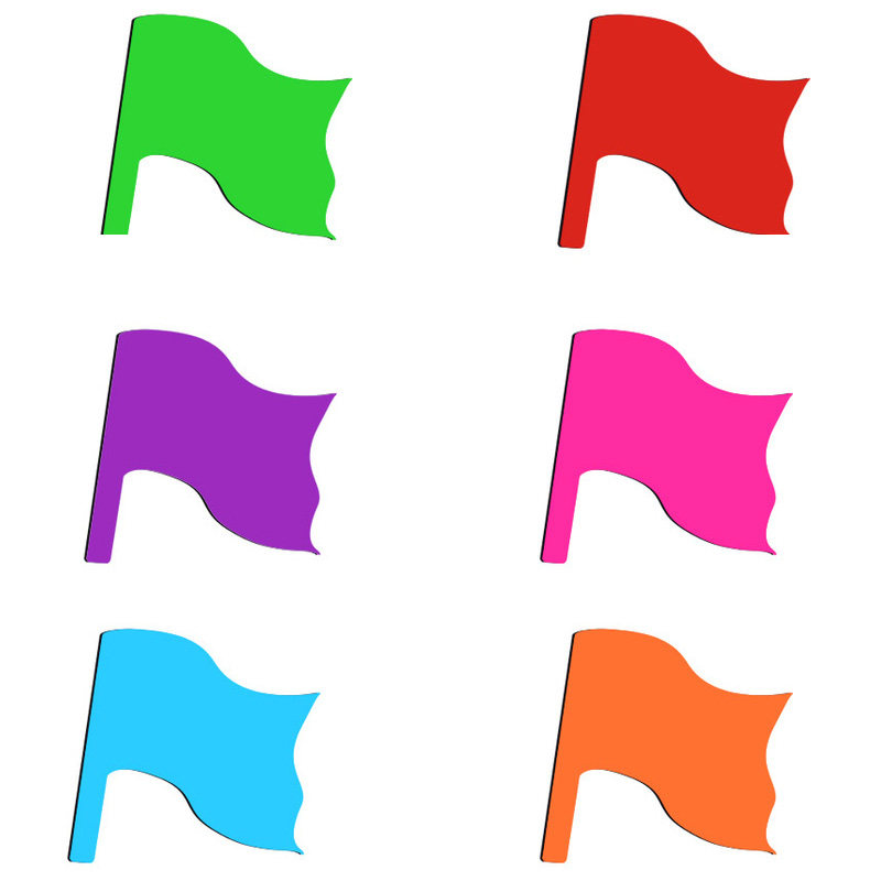 磁贴磁性旗小红旗磁贴 6色选旗子冰箱贴小旗子 幼儿园奖励磁贴5cm