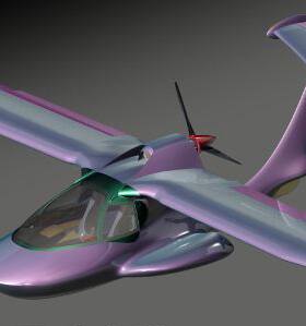 F icon5小飞机 单人私人飞机 固定翼飞机 三维建模