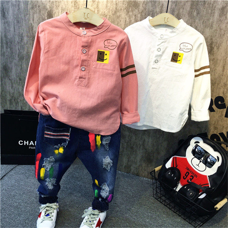 Chemise garcon à manche longue - Ref 2075007 Image 1