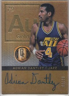 金砖亲笔签字卡限79 爵士队传奇 签名 丹特利 NBA球星卡 Panini