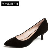 Fondberyl/feibolier fall 2015 new shallow mouth goat suede high heel women shoes FB53118921