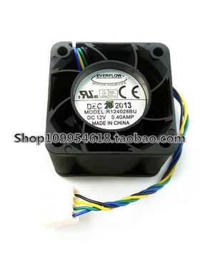 正品EVERFLOW 4028 R124028BU 12V 0.40AMP 4CM/厘米 PWM控速风扇