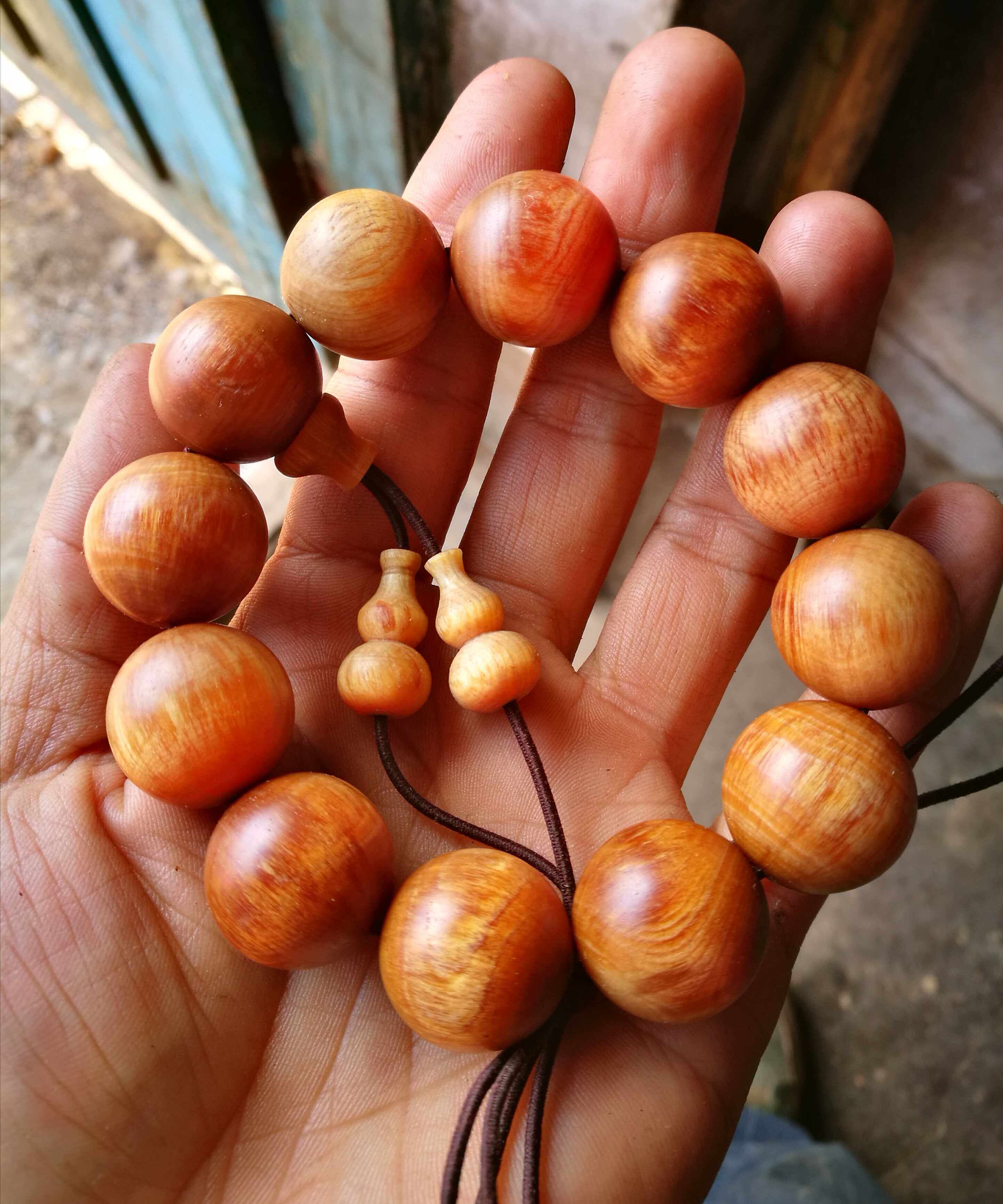 长白山琥珀木松明子手串松丁手串明子木手串北沉香手串明丁满油透