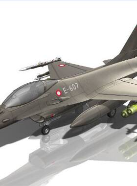 F F16战斗机带起落架 3D建模 固定翼飞机 三维建模