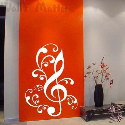 高音符墙贴纸 音乐教室钢琴室装饰贴纸客厅沙发电视背景墙贴纸