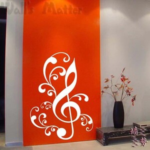 高音符墙贴纸 音乐教室钢琴室装饰贴纸客厅沙发电视背景墙贴纸