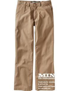 全球购美国Old Navy老海军商务休闲裤春秋男裤精梳棉中腰直筒长裤