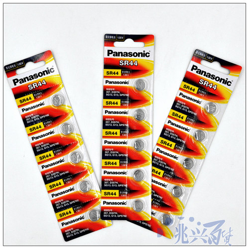 松下氧化银纽扣电池SR44 D357H SG13G13 GPS76E LR44 A76卡尺电池