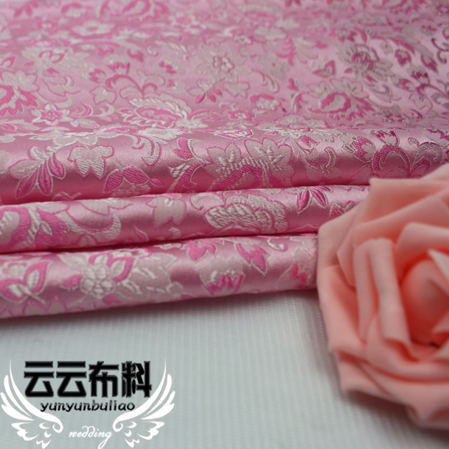 高档织锦缎布料 古装汉服COS服装旗袍面料布料/-开口笑粉底小白花,居家布艺,海绵垫/布料/面料/手工diy,淘宝优惠券,粉丝福利购,淘宝优惠卷