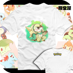 口袋妖怪XY哈力栗胖胖哈力布里卡隆动漫周边衣服短袖T恤