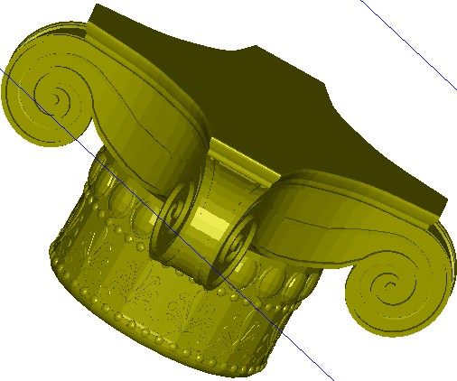 欧式罗马柱头建筑3d打印立体图stl圆雕图jdp浮雕图精雕图雕刻图