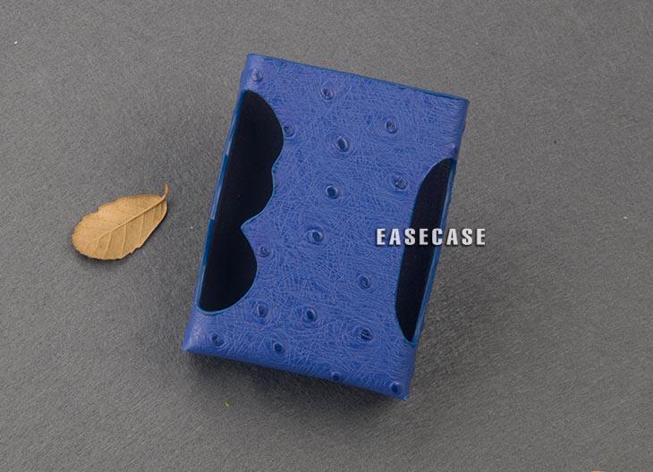 A6款 EASECASE 定制 chord mojo 真皮套 保护套 鸵鸟纹牛皮宝蓝色