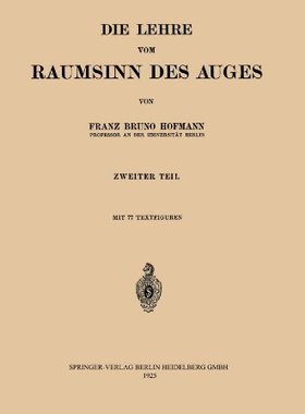 【预订】Die Lehre Vom Raumsinn Des Auges