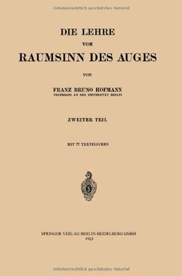 【预订】Die Lehre Vom Raumsinn Des Auges