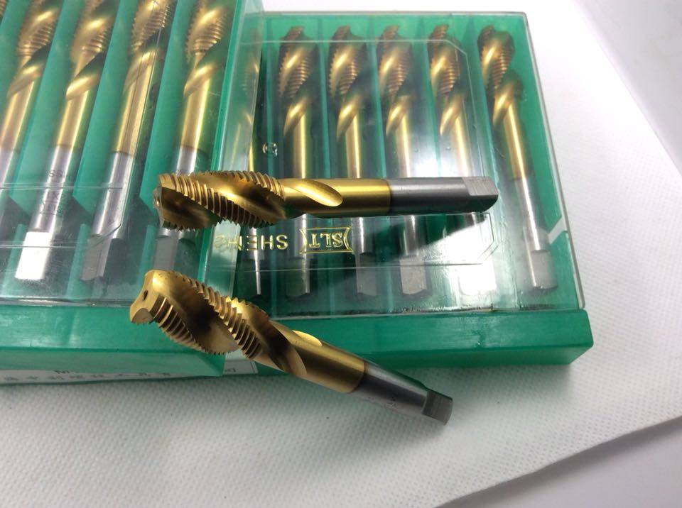 上海SLT申利M8 M10*1 M12x1.25 螺旋丝攻 镀钛 细牙 机用丝锥