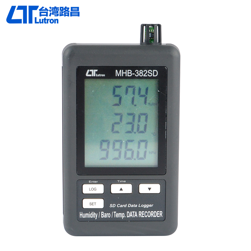 进口Lutron记忆式温湿度计气压计壁挂式数据记录MHB-382SD/381SD