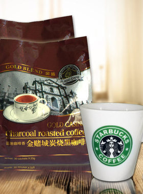 菲律宾进口金赌城三合一炭烧黑咖啡道地微苦醇香600g*2袋 60包